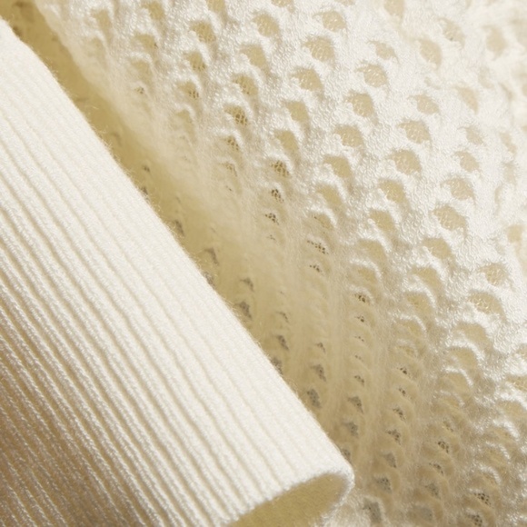 RAG & BONE The Shelby Pullover In Vanilla Perforated Raglan Sleeves New York XS - Picture 7 of 17